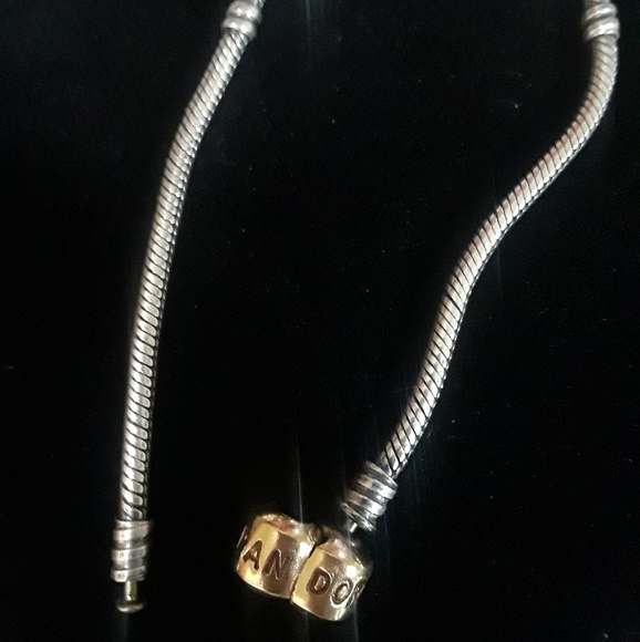 Pandora 14k  & (925) charm bracelet - Picture 7 of 7